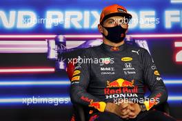 Max Verstappen (NLD) Red Bull Racing in the post qualifying FIA Press Conference. 19.06.2021. Formula 1 World Championship, Rd 7, French Grand Prix, Paul Ricard, France, Qualifying Day.