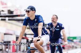 George Russell (GBR) Williams Racing rides the circuit with James Urwin (GBR) Williams Racing Race Engineer. 17.06.2021. Formula 1 World Championship, Rd 7, French Grand Prix, Paul Ricard, France, Preparation Day.