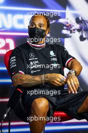 Lewis Hamilton (GBR) Mercedes AMG F1 in the FIA Press Conference. 17.06.2021. Formula 1 World Championship, Rd 7, French Grand Prix, Paul Ricard, France, Preparation Day.