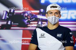 Pierre Gasly (FRA) AlphaTauri in the FIA Press Conference. 17.06.2021. Formula 1 World Championship, Rd 7, French Grand Prix, Paul Ricard, France, Preparation Day.