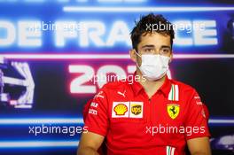 Charles Leclerc (MON) Ferrari in the FIA Press Conference. 17.06.2021. Formula 1 World Championship, Rd 7, French Grand Prix, Paul Ricard, France, Preparation Day.