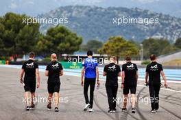 Esteban Ocon (FRA) Alpine F1 Team walks the circuit with the team. 17.06.2021. Formula 1 World Championship, Rd 7, French Grand Prix, Paul Ricard, France, Preparation Day.