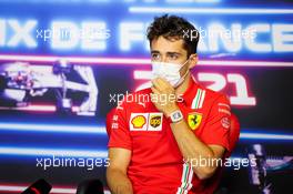 Charles Leclerc (MON) Ferrari in the FIA Press Conference. 17.06.2021. Formula 1 World Championship, Rd 7, French Grand Prix, Paul Ricard, France, Preparation Day.