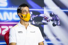 Daniel Ricciardo (AUS) McLaren in the FIA Press Conference. 17.06.2021. Formula 1 World Championship, Rd 7, French Grand Prix, Paul Ricard, France, Preparation Day.