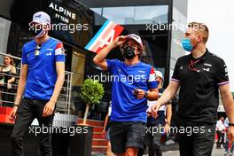 (L to R): Esteban Ocon (FRA) Alpine F1 Team and Fernando Alonso (ESP) Alpine F1 Team. 17.06.2021. Formula 1 World Championship, Rd 7, French Grand Prix, Paul Ricard, France, Preparation Day.