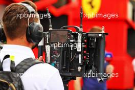 F1 Camera Operator with a tribute to Thomas Bonnecarrere. 17.06.2021. Formula 1 World Championship, Rd 7, French Grand Prix, Paul Ricard, France, Preparation Day.