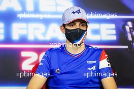 Esteban Ocon (FRA) Alpine F1 Team in the FIA Press Conference. 17.06.2021. Formula 1 World Championship, Rd 7, French Grand Prix, Paul Ricard, France, Preparation Day.
