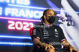 Lewis Hamilton (GBR) Mercedes AMG F1 in the FIA Press Conference. 17.06.2021. Formula 1 World Championship, Rd 7, French Grand Prix, Paul Ricard, France, Preparation Day.