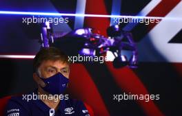 Jost Capito (GER) Williams Racing Chief Executive Officer in the FIA Press Conference. 16.07.2021. Formula 1 World Championship, Rd 10, British Grand Prix, Silverstone, England, Practice Day.