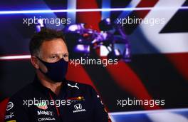 Christian Horner (GBR) Red Bull Racing Team Principal in the FIA Press Conference. 16.07.2021. Formula 1 World Championship, Rd 10, British Grand Prix, Silverstone, England, Practice Day.