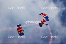 Circuit atmosphere - RAF Parachutists display. 16.07.2021. Formula 1 World Championship, Rd 10, British Grand Prix, Silverstone, England, Practice Day.