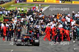 Max Verstappen (NLD) Red Bull Racing RB16B on the grid. 18.07.2021. Formula 1 World Championship, Rd 10, British Grand Prix, Silverstone, England, Race Day.