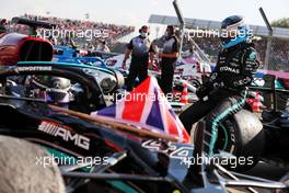 Valtteri Bottas (FIN) Mercedes AMG F1 W12 in parc ferme. 18.07.2021. Formula 1 World Championship, Rd 10, British Grand Prix, Silverstone, England, Race Day.