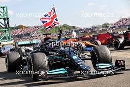 Race winner Lewis Hamilton (GBR) Mercedes AMG F1 W12 celebrates in parc ferme. 18.07.2021. Formula 1 World Championship, Rd 10, British Grand Prix, Silverstone, England, Race Day.
