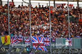 Circuit atmosphere - fans in the grandstand. 18.07.2021. Formula 1 World Championship, Rd 10, British Grand Prix, Silverstone, England, Race Day.