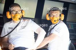 Andreas Seidl, McLaren Managing Director (Left). 17.07.2021. Formula 1 World Championship, Rd 10, British Grand Prix, Silverstone, England, Qualifying Day.