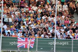 Fans and flags. 17.07.2021. Formula 1 World Championship, Rd 10, British Grand Prix, Silverstone, England, Qualifying Day.