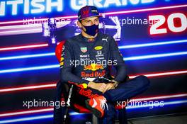 Max Verstappen (NLD) Red Bull Racing in the post Sprint Qualifying FIA Press Conference. 17.07.2021. Formula 1 World Championship, Rd 10, British Grand Prix, Silverstone, England, Qualifying Day.