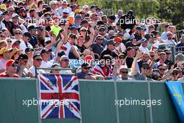 Race Fans and flags 17.07.2021. Formula 1 World Championship, Rd 10, British Grand Prix, Silverstone, England, Qualifying Day.