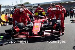 Carlos Sainz Jr (ESP) Ferrari SF-21 on the grid. 17.07.2021. Formula 1 World Championship, Rd 10, British Grand Prix, Silverstone, England, Qualifying Day.