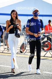 Nicholas Latifi (CDN) Williams Racing with his girlfriend Sandra Dziwiszek (POL). 17.07.2021. Formula 1 World Championship, Rd 10, British Grand Prix, Silverstone, England, Qualifying Day.