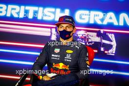Max Verstappen (NLD) Red Bull Racing in the post Sprint Qualifying FIA Press Conference. 17.07.2021. Formula 1 World Championship, Rd 10, British Grand Prix, Silverstone, England, Qualifying Day.