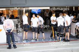 McLaren pit garage. 17.07.2021. Formula 1 World Championship, Rd 10, British Grand Prix, Silverstone, England, Qualifying Day.
