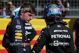 Max Verstappen (NLD) Red Bull Racing wins the sprint race and claims pole position with Lewis Hamilton (GBR) Mercedes AMG F1. 17.07.2021. Formula 1 World Championship, Rd 10, British Grand Prix, Silverstone, England, Qualifying Day.