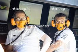 Andreas Seidl, McLaren Managing Director (Left). 17.07.2021. Formula 1 World Championship, Rd 10, British Grand Prix, Silverstone, England, Qualifying Day.