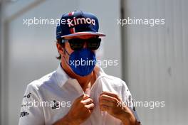 Fernando Alonso (ESP) Alpine F1 Team. 18.07.2021. Formula 1 World Championship, Rd 10, British Grand Prix, Silverstone, England, Race Day.