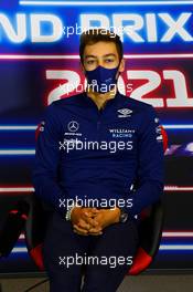 George Russell (GBR) Williams Racing in the FIA Press Conference. 15.07.2021. Formula 1 World Championship, Rd 10, British Grand Prix, Silverstone, England, Preparation Day.