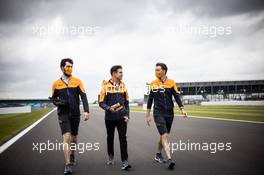 Lando Norris (GBR) McLaren walks the circuit with the team. 15.07.2021. Formula 1 World Championship, Rd 10, British Grand Prix, Silverstone, England, Preparation Day.