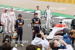 (L to R): Sergio Perez (MEX) Red Bull Racing and Max Verstappen (NLD) Red Bull Racing - 2022 Car Launch. 15.07.2021. Formula 1 World Championship, Rd 10, British Grand Prix, Silverstone, England, Preparation Day.