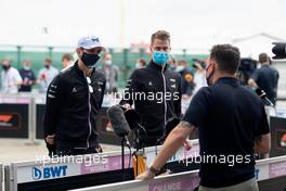 Esteban Ocon (FRA) Alpine F1 Team with the media. 15.07.2021. Formula 1 World Championship, Rd 10, British Grand Prix, Silverstone, England, Preparation Day.