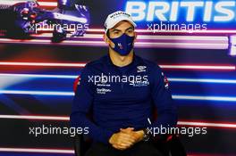Nicholas Latifi (CDN) Williams Racing in the FIA Press Conference. 15.07.2021. Formula 1 World Championship, Rd 10, British Grand Prix, Silverstone, England, Preparation Day.