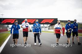 Mick Schumacher (GER) Haas F1 Team walks the circuit with the team. 15.07.2021. Formula 1 World Championship, Rd 10, British Grand Prix, Silverstone, England, Preparation Day.
