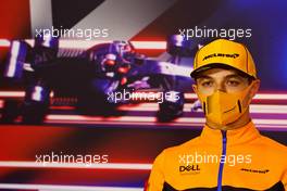 Lando Norris (GBR) McLaren in the FIA Press Conference. 15.07.2021. Formula 1 World Championship, Rd 10, British Grand Prix, Silverstone, England, Preparation Day.