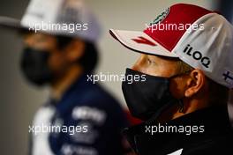 Kimi Raikkonen (FIN) Alfa Romeo Racing in the FIA Press Conference. 15.07.2021. Formula 1 World Championship, Rd 10, British Grand Prix, Silverstone, England, Preparation Day.