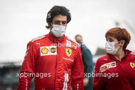 Carlos Sainz Jr (ESP) Ferrari - 2022 Car Launch. 15.07.2021. Formula 1 World Championship, Rd 10, British Grand Prix, Silverstone, England, Preparation Day.