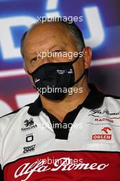 Frederic Vasseur (FRA) Alfa Romeo Racing Team Principal in the FIA Press Conference. 30.07.2021. Formula 1 World Championship, Rd 11, Hungarian Grand Prix, Budapest, Hungary, Practice Day.
