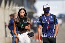 Nicholas Latifi (CDN) Williams Racing with his girlfriend Sandra Dziwiszek (POL).   30.07.2021. Formula 1 World Championship, Rd 11, Hungarian Grand Prix, Budapest, Hungary, Practice Day.