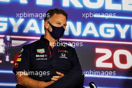 Christian Horner (GBR) Red Bull Racing Team Principal in the FIA Press Conference. 30.07.2021. Formula 1 World Championship, Rd 11, Hungarian Grand Prix, Budapest, Hungary, Practice Day.