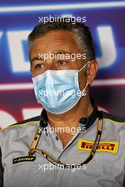 Mario Isola (ITA) Pirelli Racing Manager in the FIA Press Conference. 30.07.2021. Formula 1 World Championship, Rd 11, Hungarian Grand Prix, Budapest, Hungary, Practice Day.