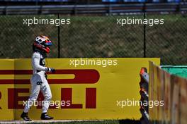 Yuki Tsunoda (JPN) AlphaTauri crashed in the first practice session. 30.07.2021. Formula 1 World Championship, Rd 11, Hungarian Grand Prix, Budapest, Hungary, Practice Day.