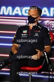 Christian Horner (GBR) Red Bull Racing Team Principal in the FIA Press Conference. 30.07.2021. Formula 1 World Championship, Rd 11, Hungarian Grand Prix, Budapest, Hungary, Practice Day.