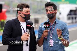 (L to R): Will Buxton (GBR) F1 Digital Presenter with Lawrence Barretto (GBR) Formula 1 Senior Writer Editor. 01.08.2021. Formula 1 World Championship, Rd 11, Hungarian Grand Prix, Budapest, Hungary, Race Day.