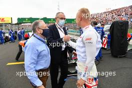 (L to R): Jean Todt (FRA) FIA President on the grid with Stefano Domenicali (ITA) Formula One President and CEO and Nikita Mazepin (RUS) Haas F1 Team. 01.08.2021. Formula 1 World Championship, Rd 11, Hungarian Grand Prix, Budapest, Hungary, Race Day.