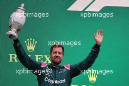 2nd place Sebastian Vettel (GER) Aston Martin F1 Team AMR21. 01.08.2021. Formula 1 World Championship, Rd 11, Hungarian Grand Prix, Budapest, Hungary, Race Day.