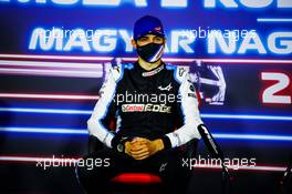 Esteban Ocon (FRA) Alpine F1 Team in the post race FIA Press Conference. 01.08.2021. Formula 1 World Championship, Rd 11, Hungarian Grand Prix, Budapest, Hungary, Race Day.