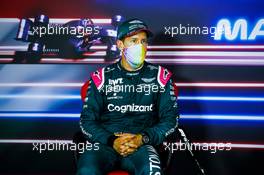 Sebastian Vettel (GER) Aston Martin F1 Team in the post race FIA Press Conference. 01.08.2021. Formula 1 World Championship, Rd 11, Hungarian Grand Prix, Budapest, Hungary, Race Day.